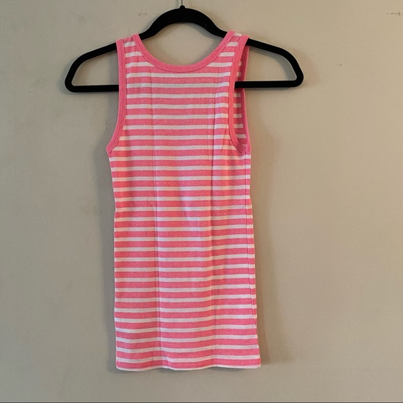 Gap pink stripe scoopneck tank top - Picture 2 of 7